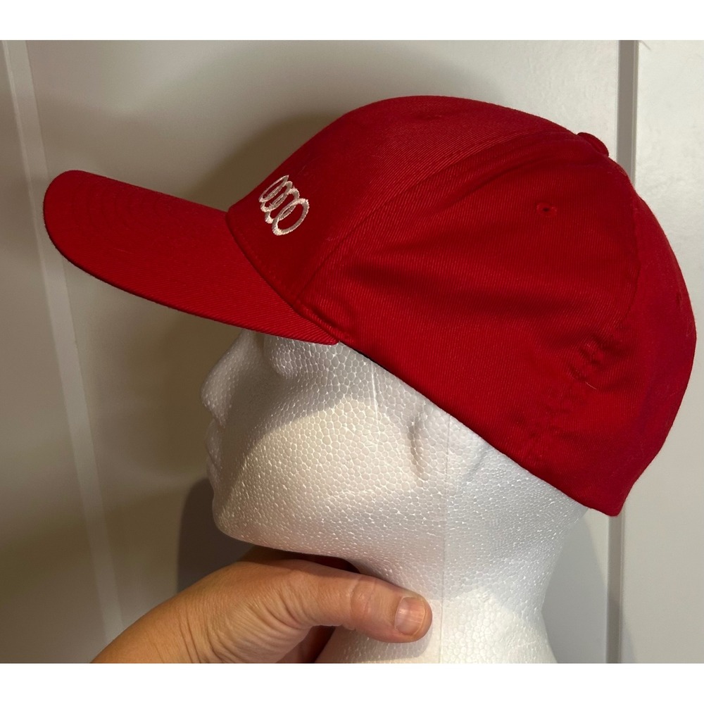 Audi Red Flexfit Baseball Hat Yupoong Embroidered Logo Mens L-XL Cap